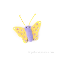 Jouet mignon pour animaux de compagnie en forme d'ailes de papier en forme de papillon